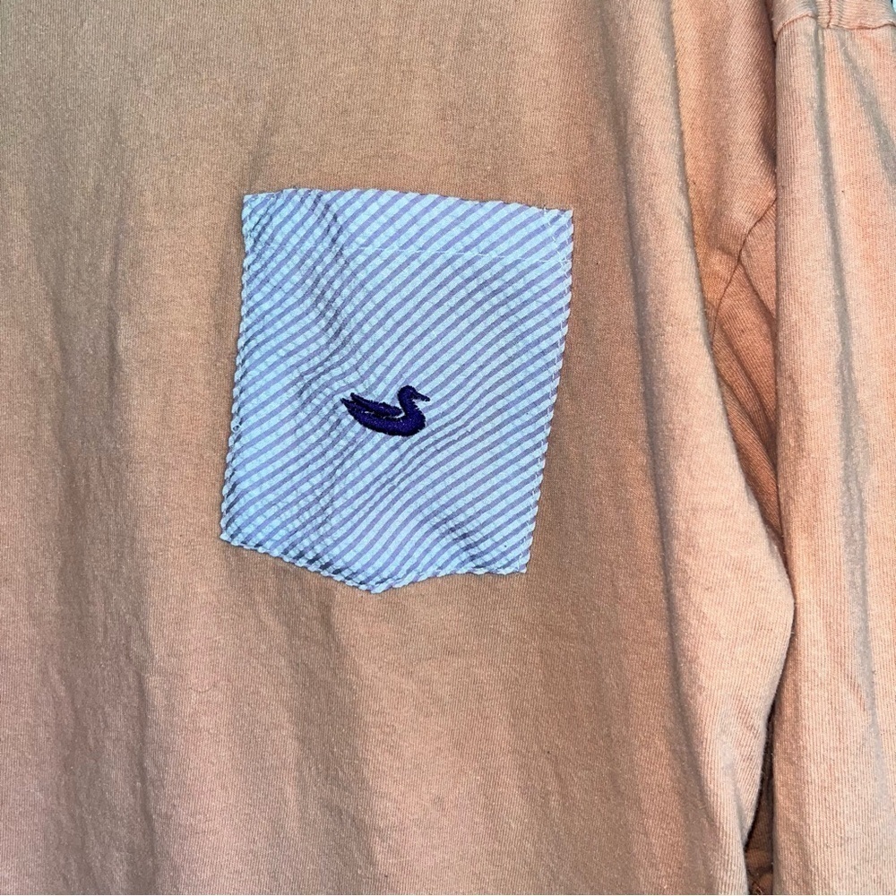 Southern Marsh Rebecca Original Seersucker Logo Sweatshirt Melon Medium - Picture 3 of 6